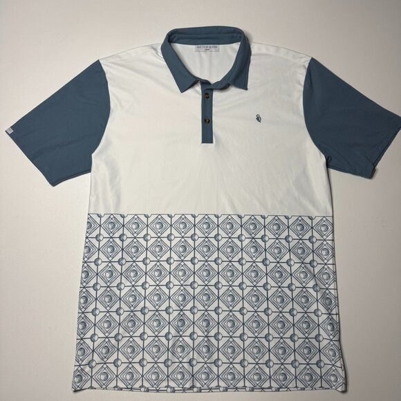 Smith And Quinn Golf Polo Men’s Size Large Performance All Over Print - Picture 1 of 8
